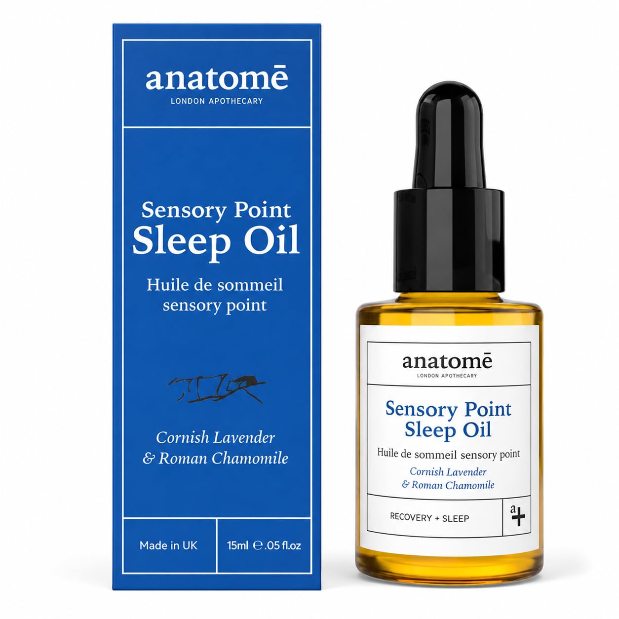 anatomē Sensory Point15ml | 100% Natural Essential Oils Blend to Help Quiet the Mind Before Bed | Ideal for Those Who Cannot Fall Asleep (Cornish Lavender)