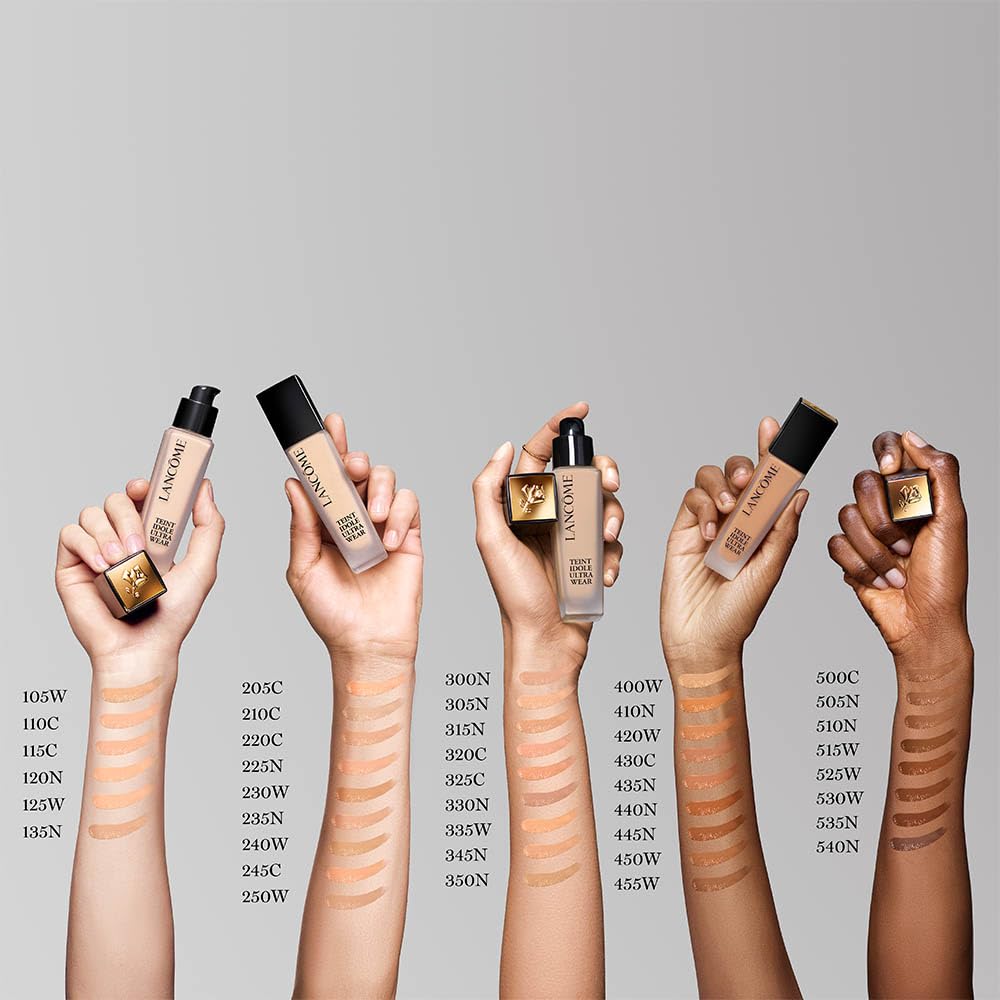 Lancôme Teint Idole Ultra Wear Foundation, Up to 24H Longwear, Liquid Foundation with Buildable Coverage, Natural Matte Finish, Hyaluronic Acid & SPF 35, 30ml Halalzen