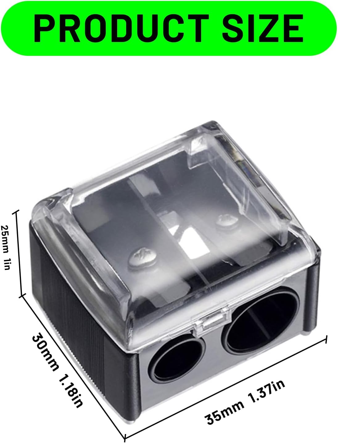 2PCS Makeup Sharpener,Lip Liner Sharpene,Eyeliner Sharpener, Dual Cosmetic Pencil Sharpener for Eye and Brow Pencils, Eyeliner, Lip Liner, Essential Cosmetic Makeup Tool Halalzen