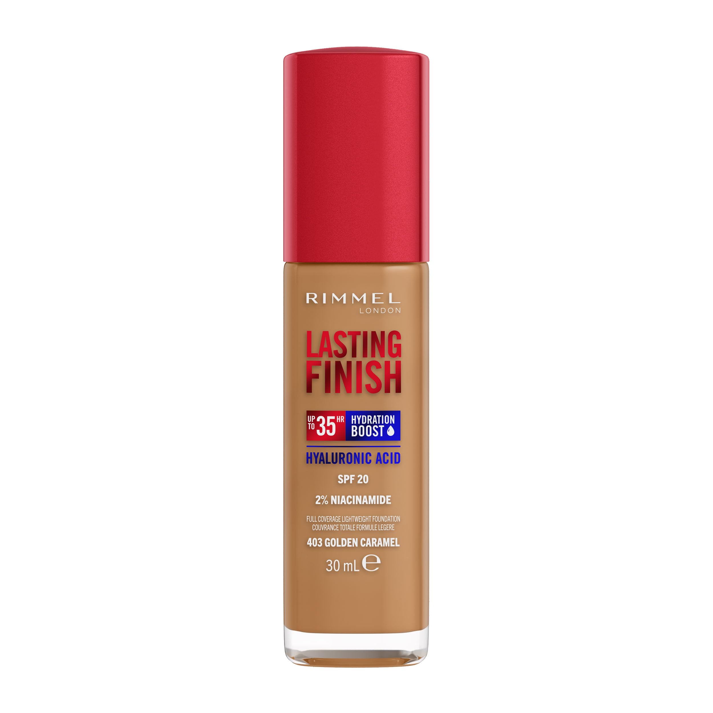Rimmel Lasting Finish 35Hr Foundation 200 Soft Beige, Full Coverage, Hydrating, SPF20, Hyaluronic Acid, Vitamin E, 2% Niacinamide, All Day Wear, Vegan, Cruelty Free Halalzen