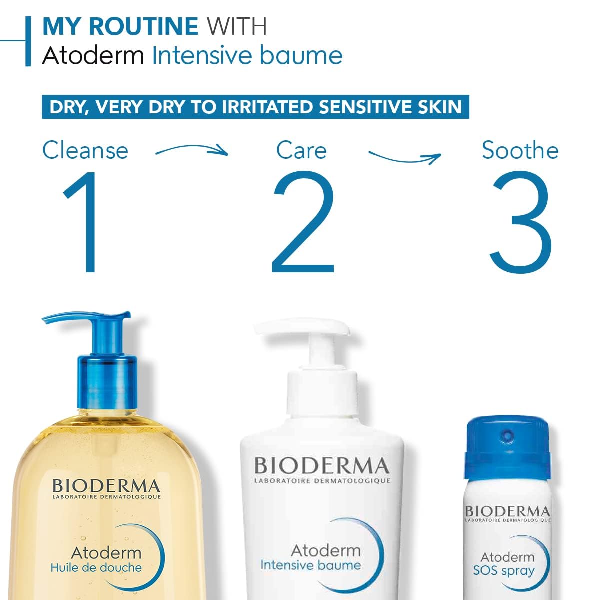 Bioderma Atoderm Intensive Balm, Hydrating Balm for Dry to Atopic Sensitive Skin, Face & Body Moisturizer with Ultra Soothing Anti-Itching Formula, Fragrance-Free, Non-Greasy & Non-Sticky for Family Halalzen