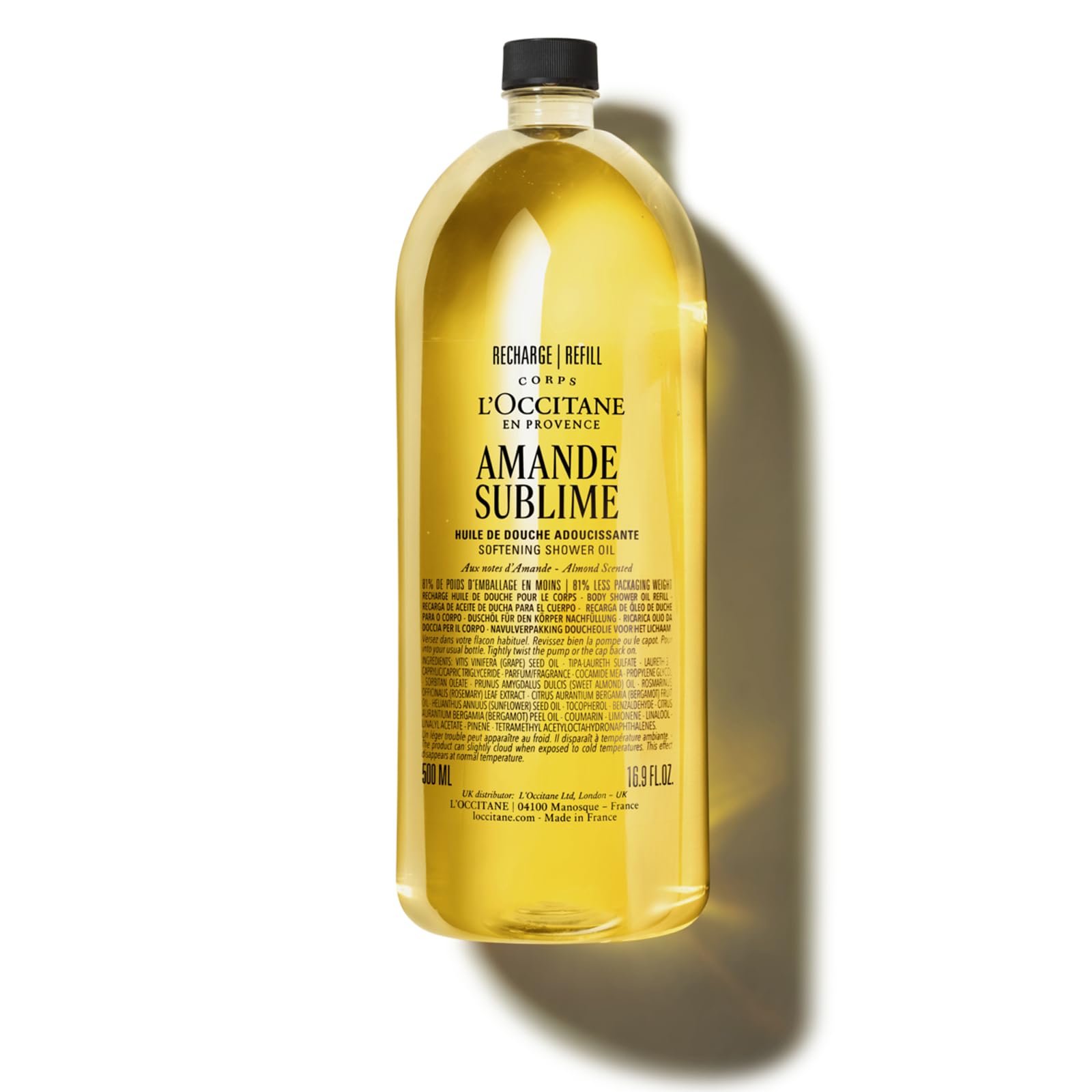 L'OCCITANE - Almond (Amande Sublime) Shower Oil - Soothing and firming - Made in France