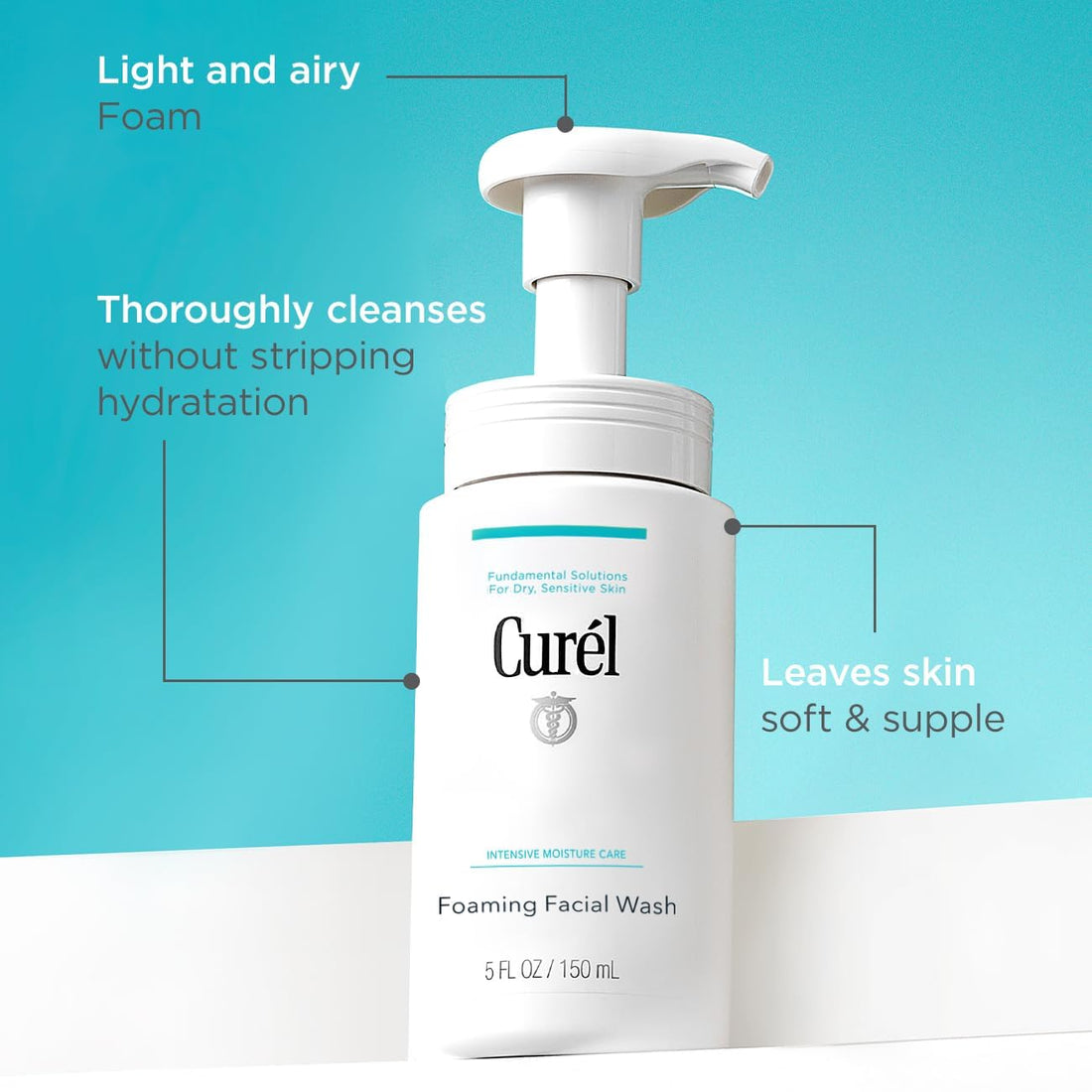 Curél Foaming Facial Wash 150ml for Dry, Sensitive Skin