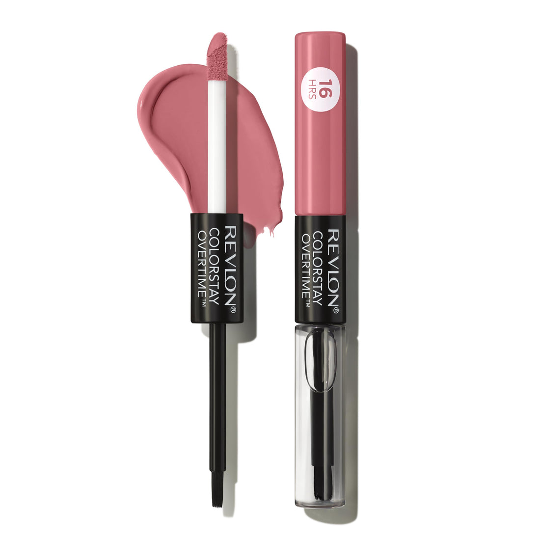 Revlon Liquid Lipstick with Clear Lip Gloss, ColorStay Overtime Lipcolor, Dual Ended with Vitamin E, 370 Everlasting Rum, 0.07 Fl Oz