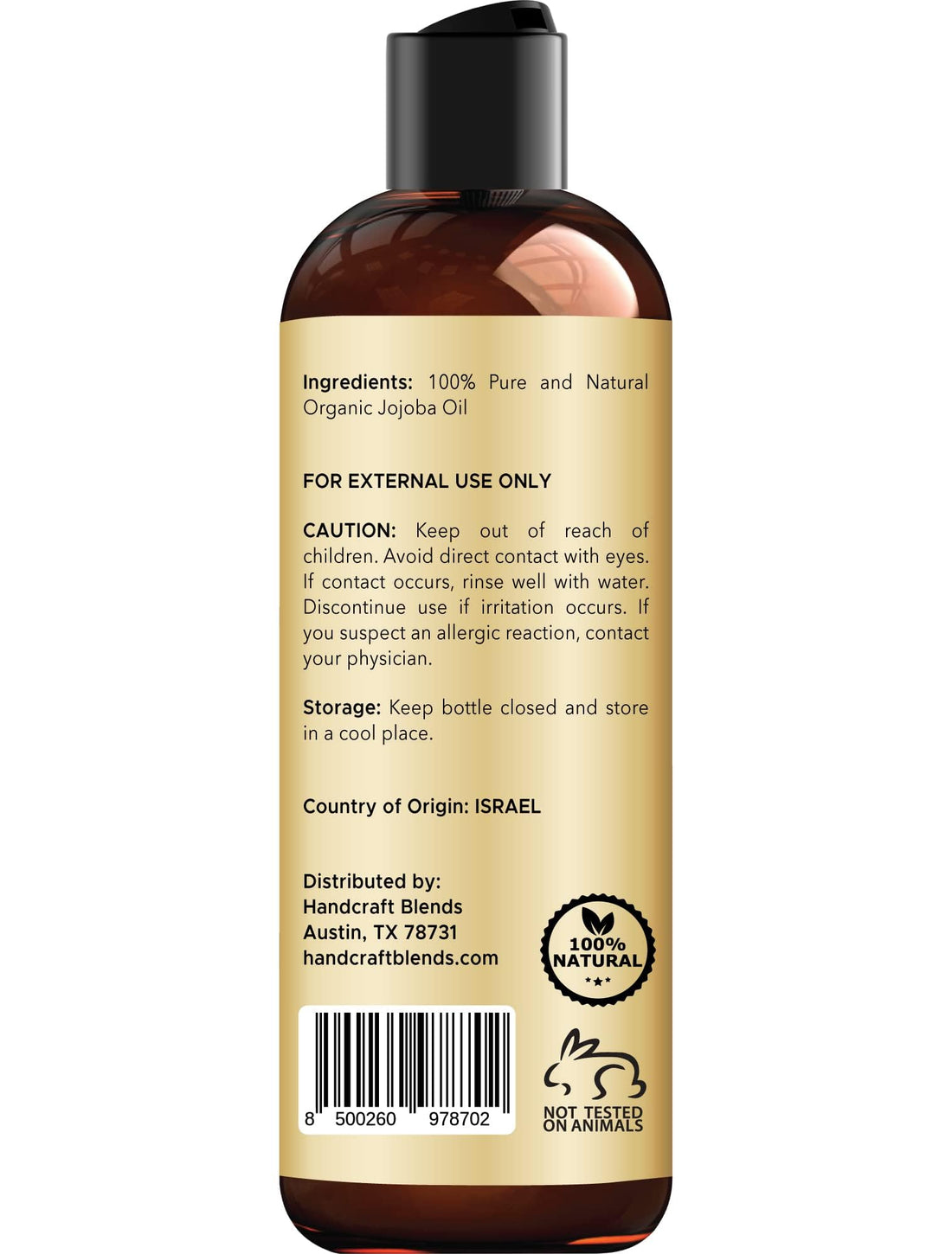 Handcraft Blends Castor Oil with Rosemary and Peppermint Oil 118 ml | 100% Pure and Natural | Premium Grade Carrier Oil | Hair, Eyelashes and Eyebrows | Hair and Body
