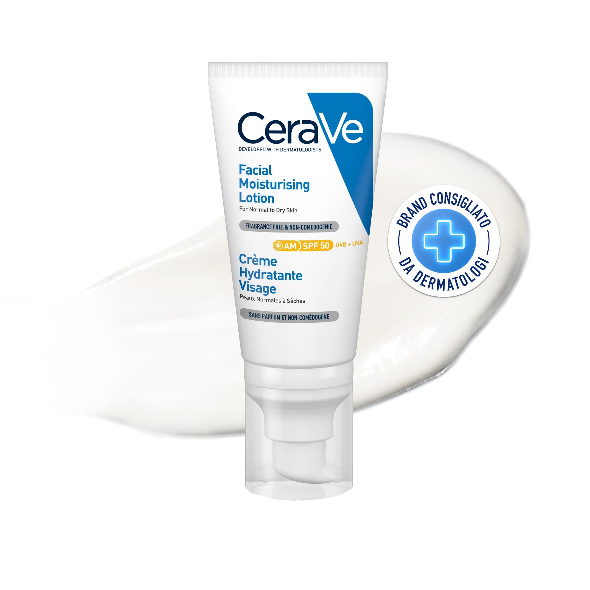 CeraVe AM Facial Moisturising Lotion Normal To Dry Skin 52ml With UV Protection And 3 Essential Ceramides