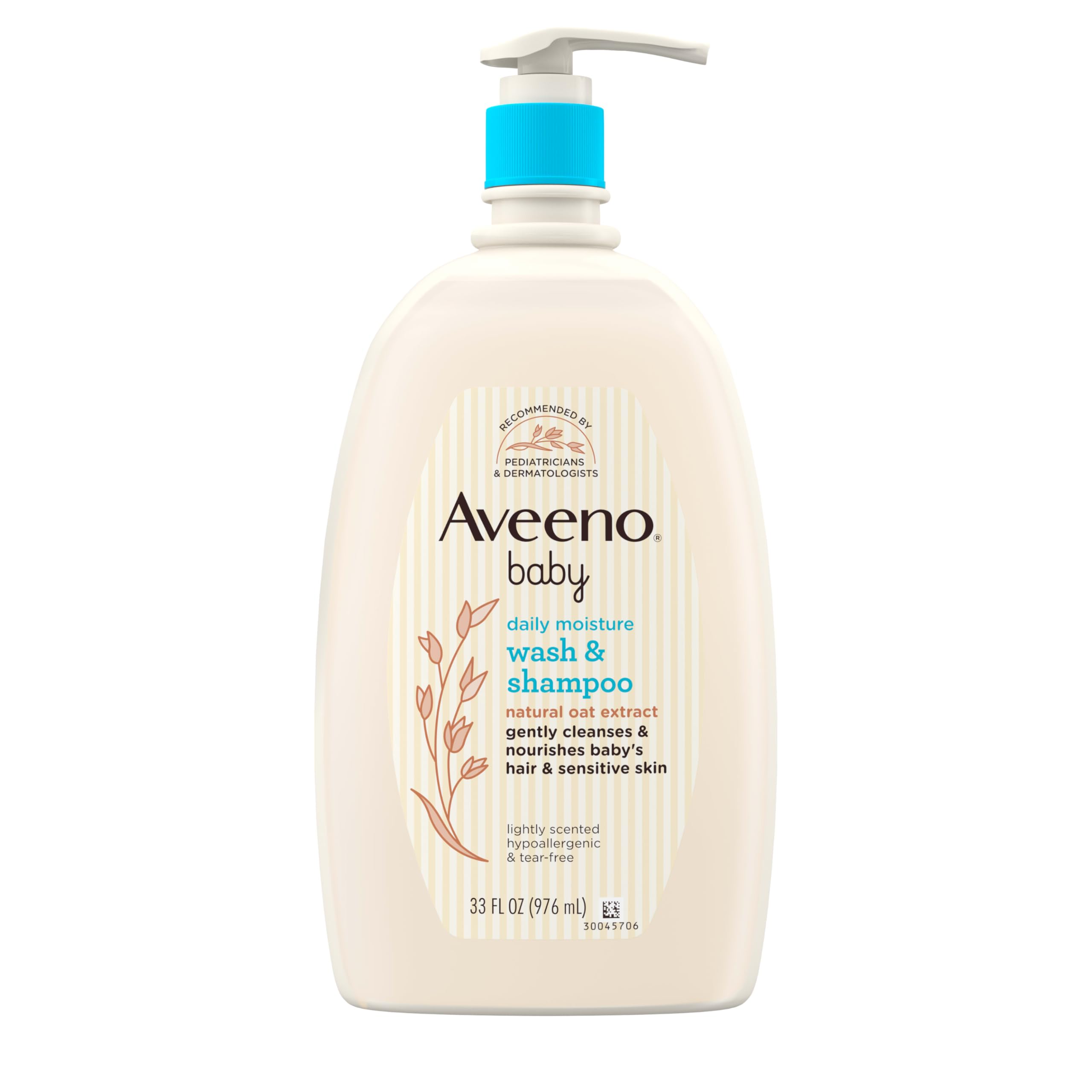 Aveeno Baby Daily Moisture Gentle Body Wash & Shampoo with Oat Extract, 2-in-1 Baby Bath Wash & Hair Shampoo, Tear- & Paraben-Free for Hair & Sensitive Skin, Lightly Scented, 18 fl. oz Halalzen