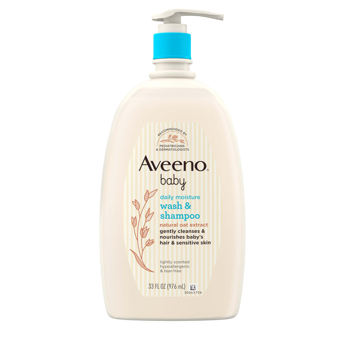 Aveeno Baby Daily Moisture Gentle Body Wash & Shampoo with Oat Extract, 2-in-1 Baby Bath Wash & Hair Shampoo, Tear- & Paraben-Free for Hair & Sensitive Skin, Lightly Scented, 18 fl. oz Halalzen