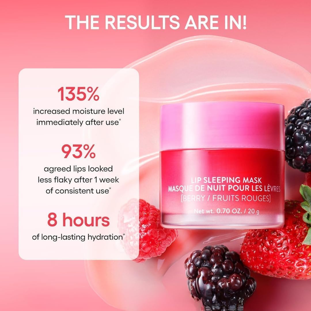 LANEIGE Lip Sleeping Mask EX – Intensive Overnight Lip Treatment with Berry Complex – Deep Hydration and Nourishment for Dry, Chapped Lips – Smooth, Soft and Supple Lips by Morning (20g) Halalzen