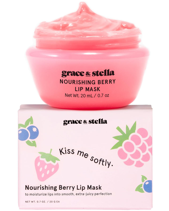 grace & stella Award Winning Lip Butter - Hydrating Lip Balm - Nourishing Lip Mask (1-pack) Travel Essentials, Travel Size Toiletries, Birthday Gifts for Women & Teens - Overnight Lip Repair - Vegan Halalzen