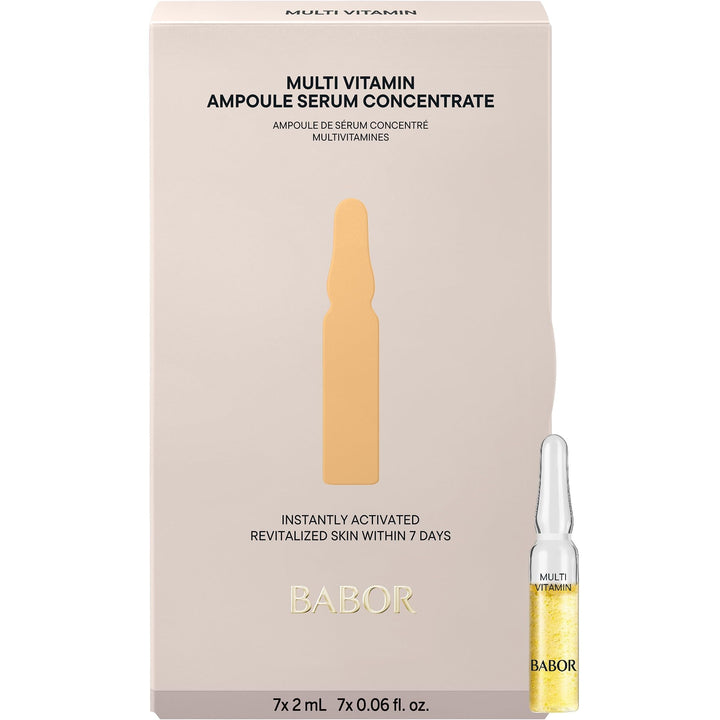 BABOR Multi Vitamin Serum Ampoules for the Face, with Vitamin E to Strengthen the Skin Barrier, 7 x 2 ml Concentrated Ampoules Halalzen
