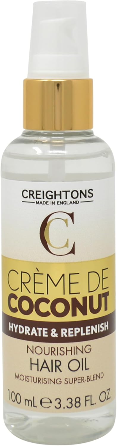 Creightons Crème De Coconut Hair Oil 100ml - Coconut Milk & Keratin Hair Treatment Oil for Dry Damaged Hair,Hydrating, Strengthening & Frizz Control for Smooth Shiny Finish
