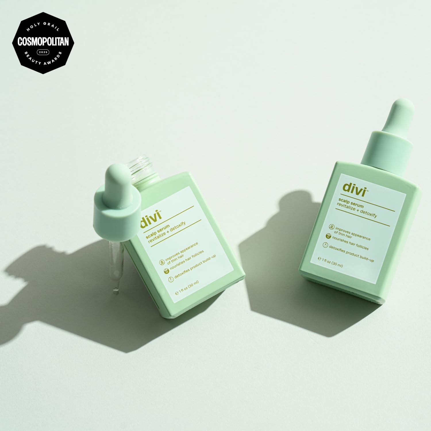 Divi Scalp Serum for Thinning Hair Clinically Tested, Non-Greasy Formula with Amino Acids, Caffeine & Rosemary Oil Promotes Healthy Scalp & Fuller-Looking Hair, Reduces Oil & Product Buildup