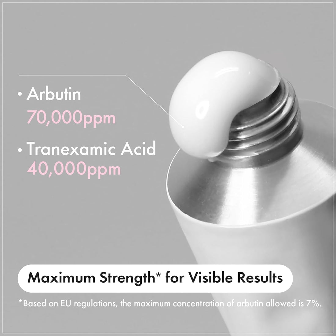 TOSOWOONG Arbutin 7% + Tranexamic Acid 4% Cream, 70,000ppm Arbutin, 40,000ppm TXA, Niacinamide, Glutathione, Dark Spots, Freckle, Blemishes, Pigmentation, Korean Skin Care, 50ml, 1.69 fl.oz. Halalzen