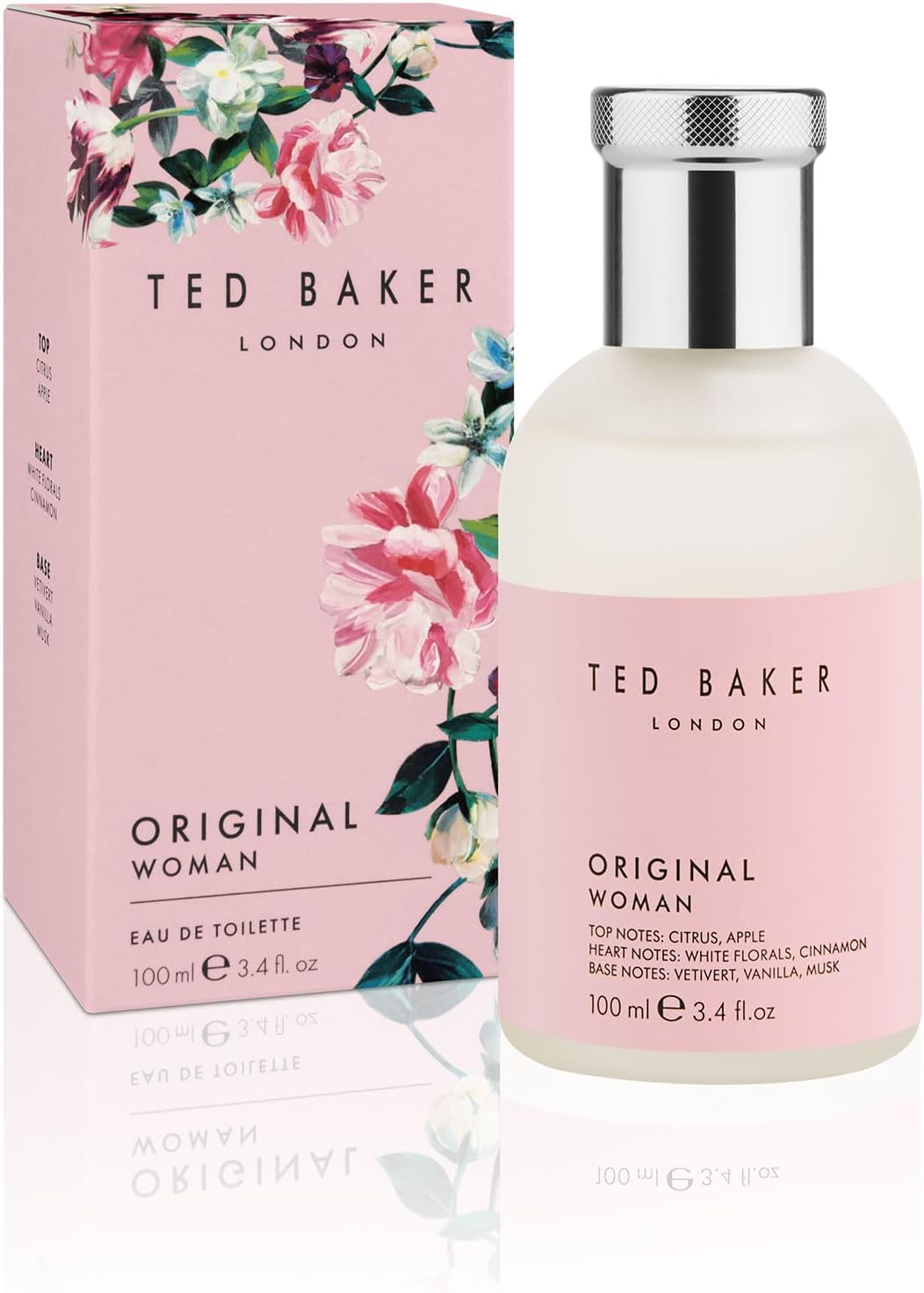 Ted Baker Woman Pink Eau de Toilette Floral Green & Fruity Perfume for Women with Peach, Bergamot, Apple, Tangerine Musk & Vanilla,Gift Idea, 3.38 fl oz / 100ml Halalzen