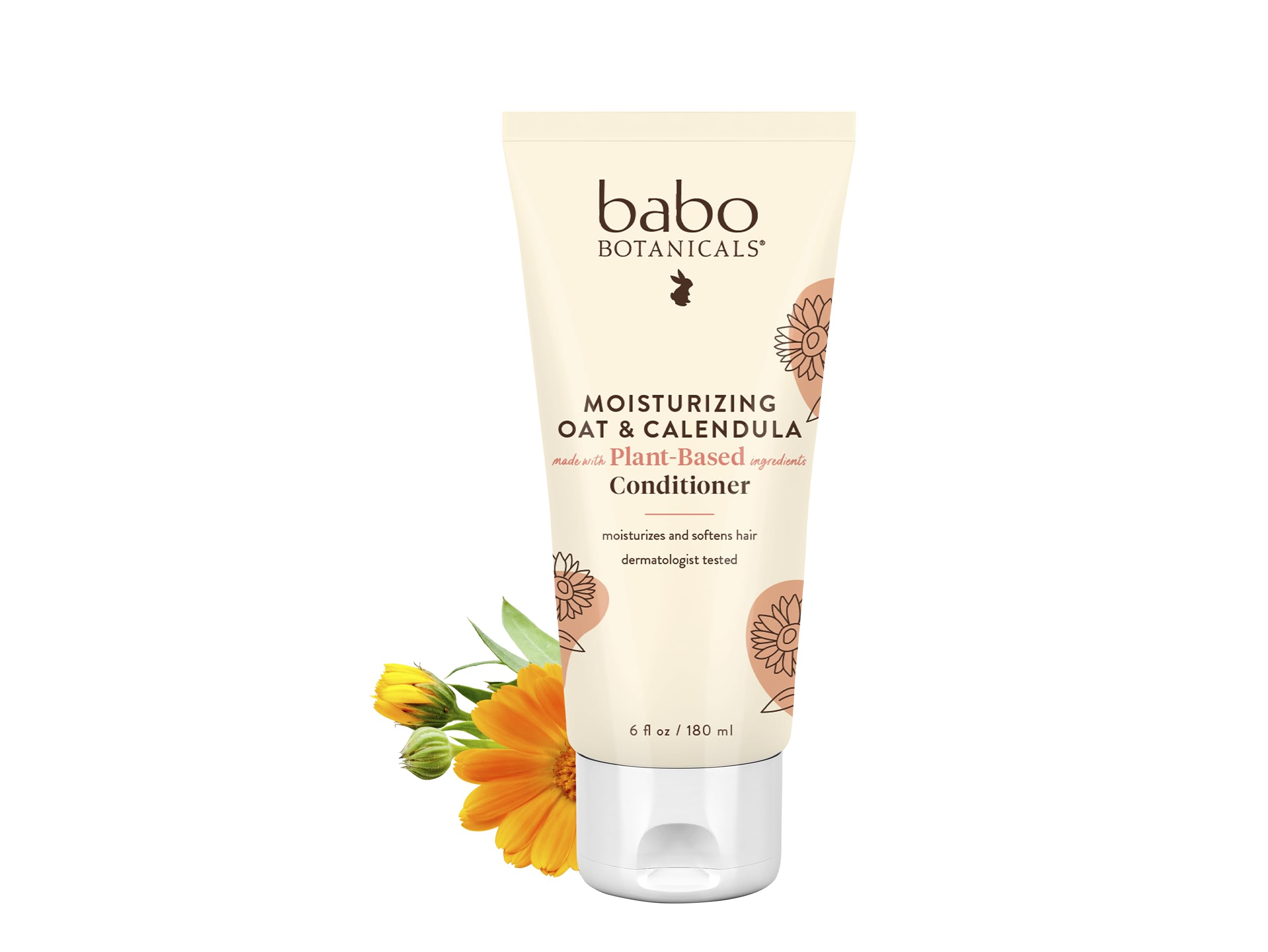 Babo Botanicals Moisturizing Oat & Calendula Conditioner – Silicone-Free, Lightly Scented Formula for Dry or Sensitive Hair – Gentle for Baby, Toddler, Kids & Family – Vegan Halalzen
