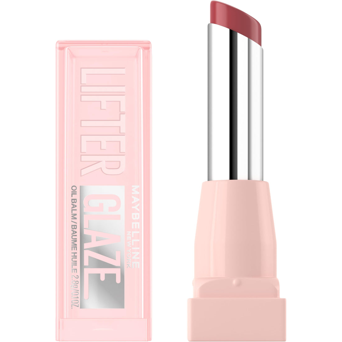MAYBELLINE Lifter Glaze Oil Balm with Hyaluronic Acid and Hydrating Oil Blend, Lip Balm with 24HRs of Smooth, Moisturizing Shine, Pink Drip (Sheer Baby Pink) Halalzen