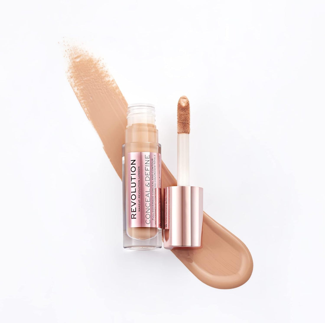 Revolution Conceal & Define Concealer, Lightweight, Long-Lasting, Full Coverage Face Makeup, C10, 4g Halalzen