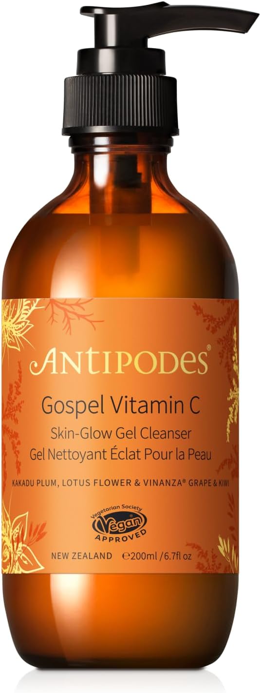 Antipodes Gospel Vitamin C Face Cleanser – Brightening Skincare Ingredients - Skincare for Glowing Skin –Vegan – 200 ml