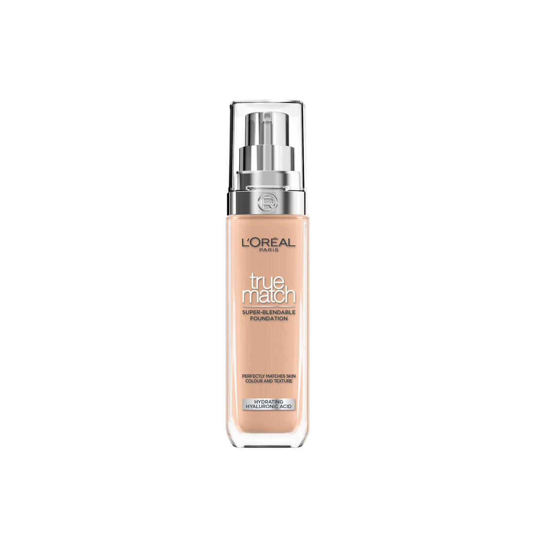 L'Oréal Paris Foundation for Face, Skincare Infused with Hyaluronic Acid, True Match Hydrating Liquid Foundation for All Skin Tones, SPF 16, 1N Ivory, 30 ml Halalzen
