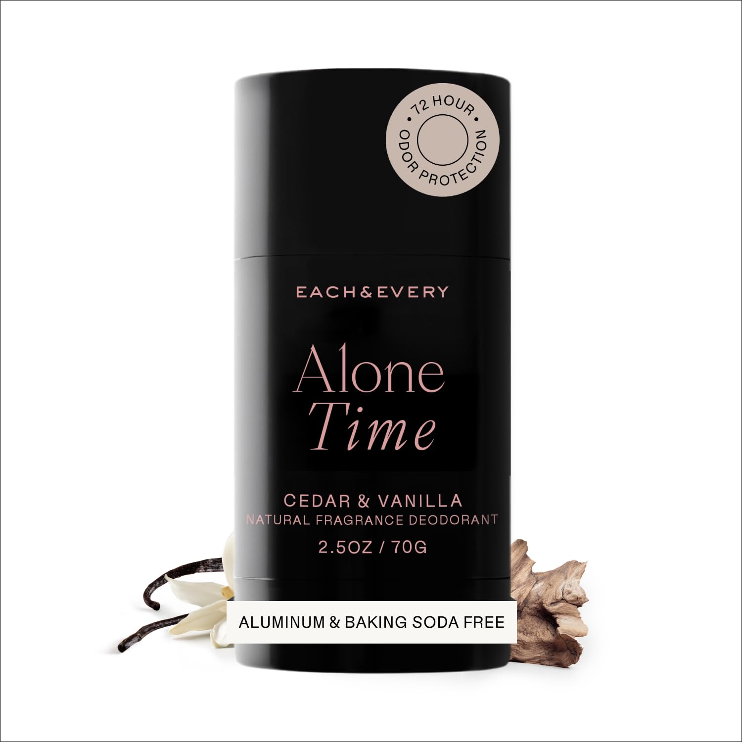 Déodorant sans aluminium Each & Every pour femme et homme – Parfum naturel Protection contre les odeurs pendant 72 heures, déodorant non toxique pour peaux sensibles, vérifié EWG, sans bicarbonate de soude – Framboise et Mandarine, 70,8 g