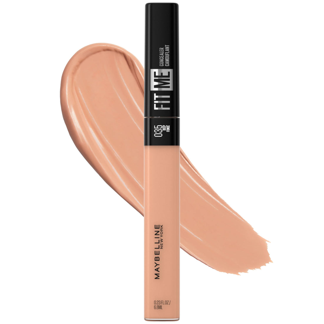 Maybelline Concealer, Fit Me! Full Coverage Concealer for Face, Oil Free, Delivers Even Complexion, Non-Comedogenic, Matte & Poreless Ultra Blendable, Shade: Medium 25, 6.8 ml Halalzen