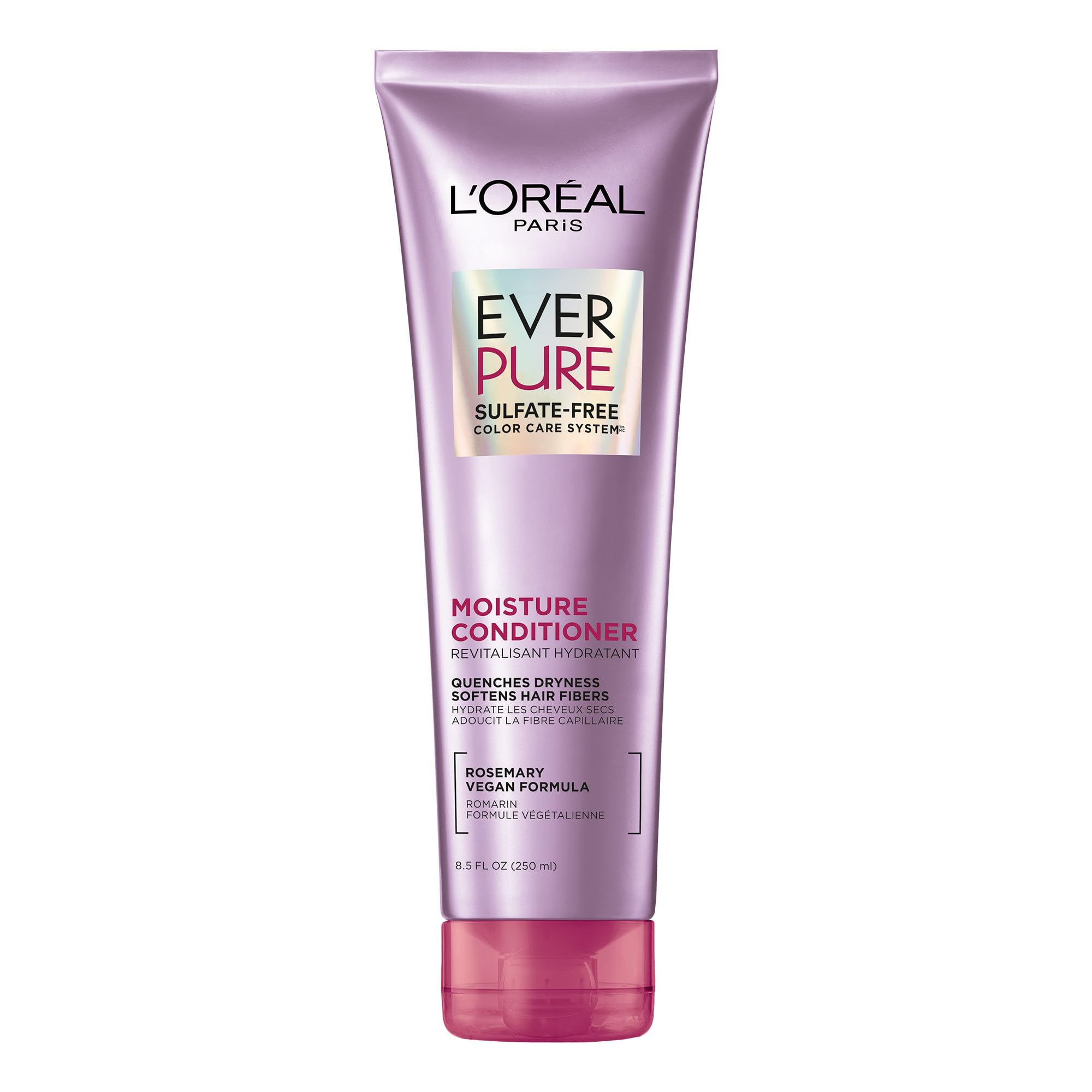 L'Oreal Paris Moisture Sulfate Free Shampoo and Conditioner Set, Hair Care for Color-Treated Hair with Rosemary Botanicals, EverPure, 1 Kit Halalzen
