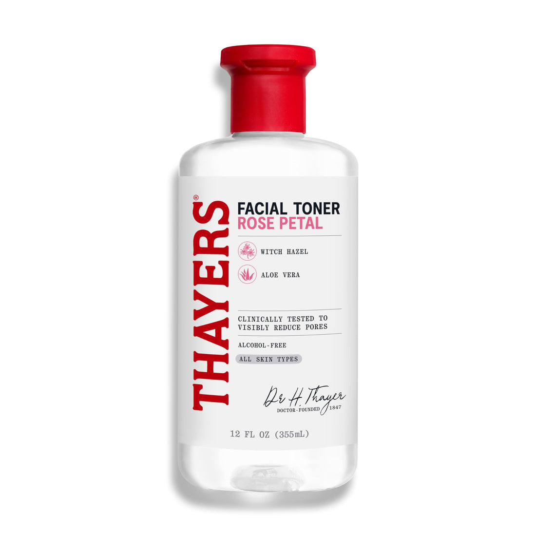 Thayers Witch Hazel Facial Gentle Rose Petal Toner Lotion with Organic Aloe Vera, All Day Hydration, Redue Pores & Improve Skin Texture, Vegan & Alcohol Free, 355ml