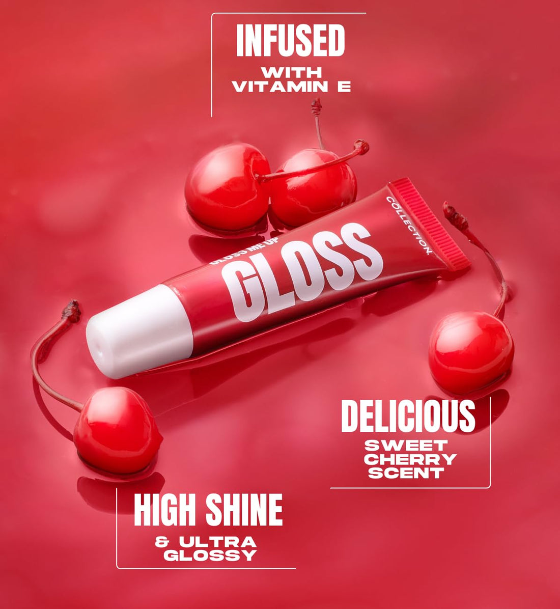 Collection Cosmetics Plumping, High-Shine, Non-Sticky, Plump Me Up Scented Lip Gloss, 10ml, Clear, Peppermint Halalzen
