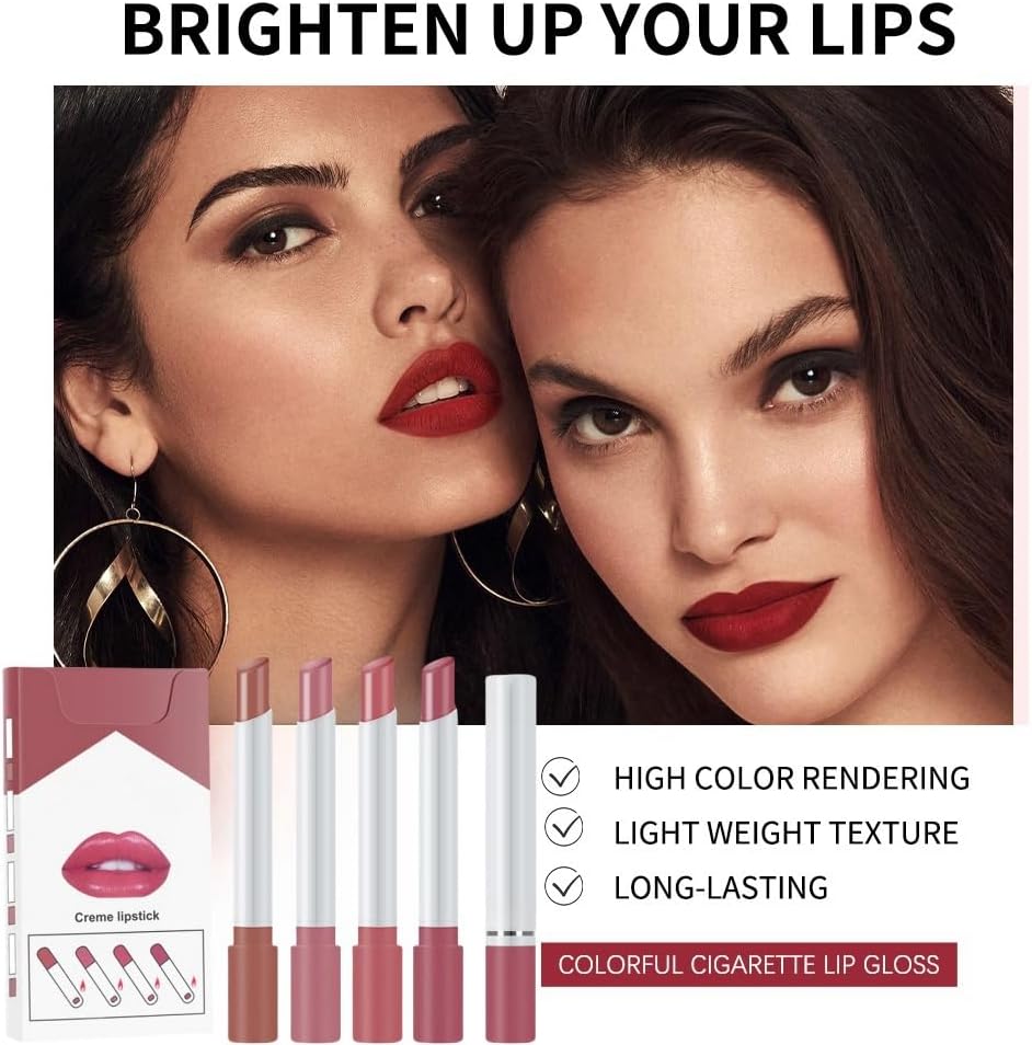 4pcs Plumping Lipstick Set,Plumping Lip Gloss Set,Tinted Lip Balm,Lip Gloss Set,Nude Lipstick Sets for Women,Lipstick Long Lasting,Waterproof Lip Stick Set,High Pigmented Lip Balm,Makeup Sets Halalzen