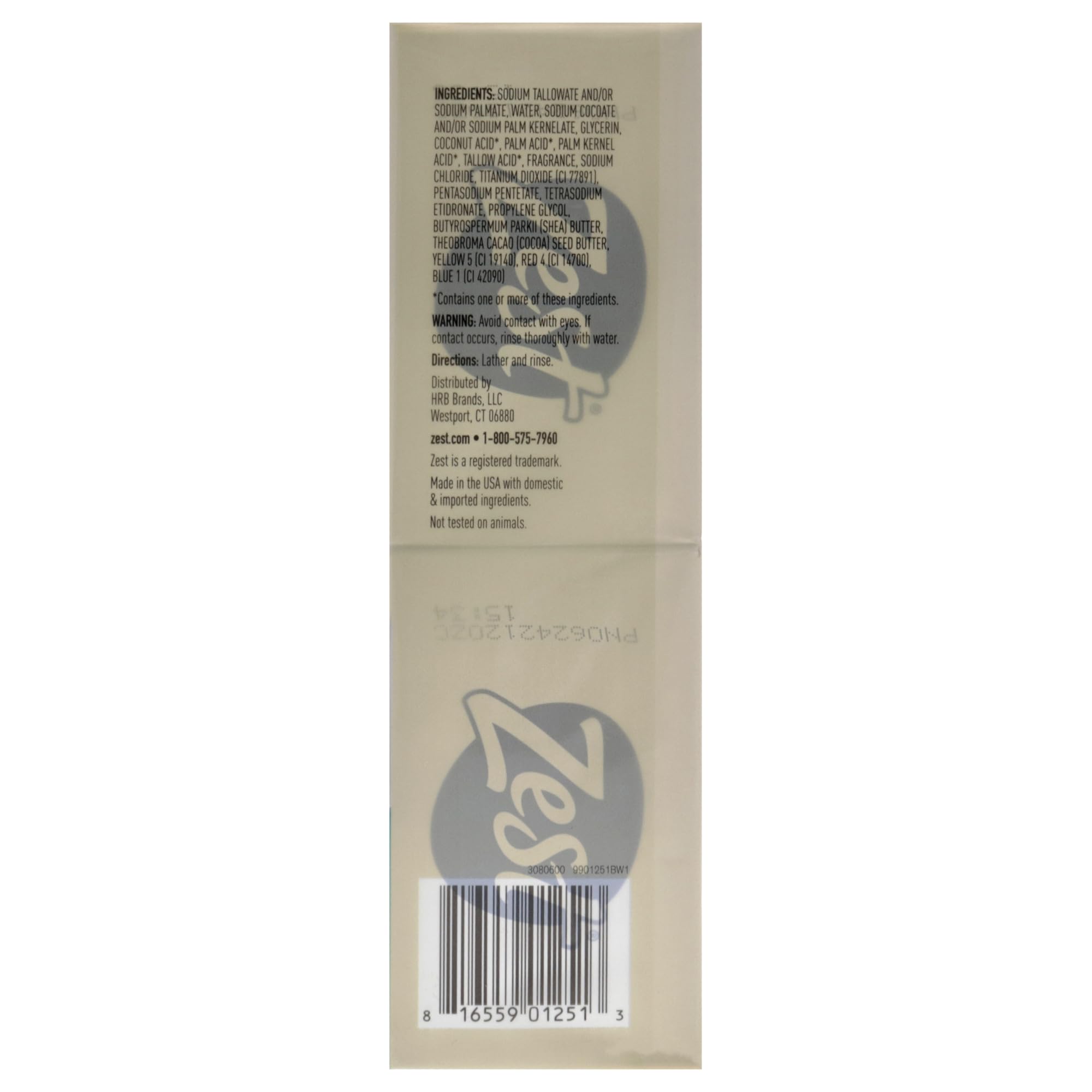 Zest Bar Soap - 8 Bars - Enriched With Cocoa Butter And Shea for Ultra Moisturizing Cleansing - Leaves Your Body Feeling Silky Smooth And Deeply Moisturized