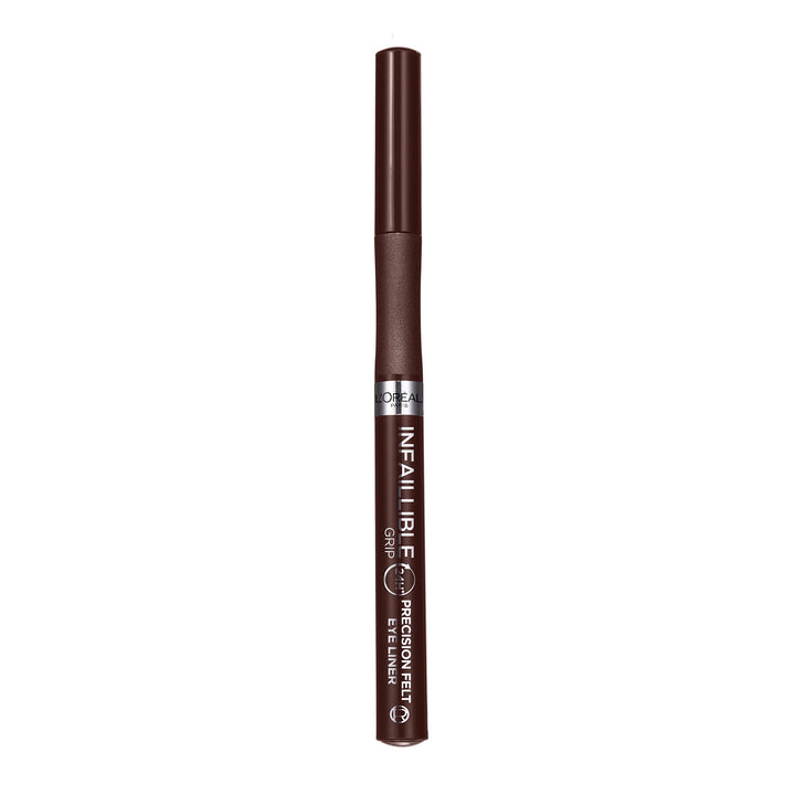 L'Oréal Paris Infallible Precision Felt Eyeliner with 0.4mm Ultra-Fine Tip for Intense Colour Pay-Off, 27H Longwear Waterproof and Rub-Proof Formula, Eyeliner Black Halalzen