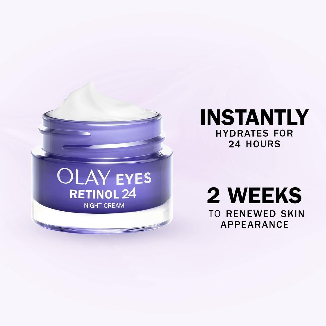 Olay Retinol 24 Night Cream Face Moisturiser - Anti-Aging Skincare with Antioxidant Vitamin E, Overnight Face Cream that Smooths, Renews, and Hydrates, 50ml