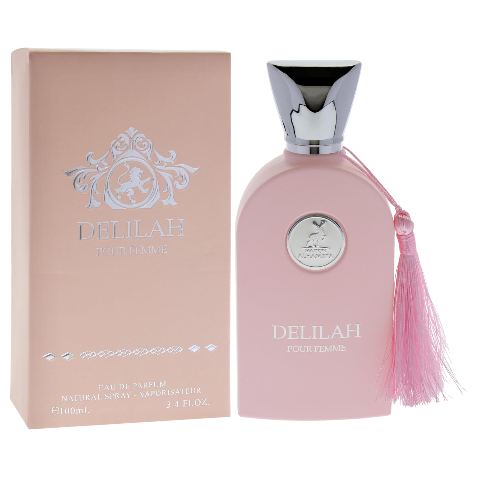 Lattafa Maison Alhambra Delilah Pour Femme Eau de Parfum Spray for Women, 3.4 Ounce / 100 Ml