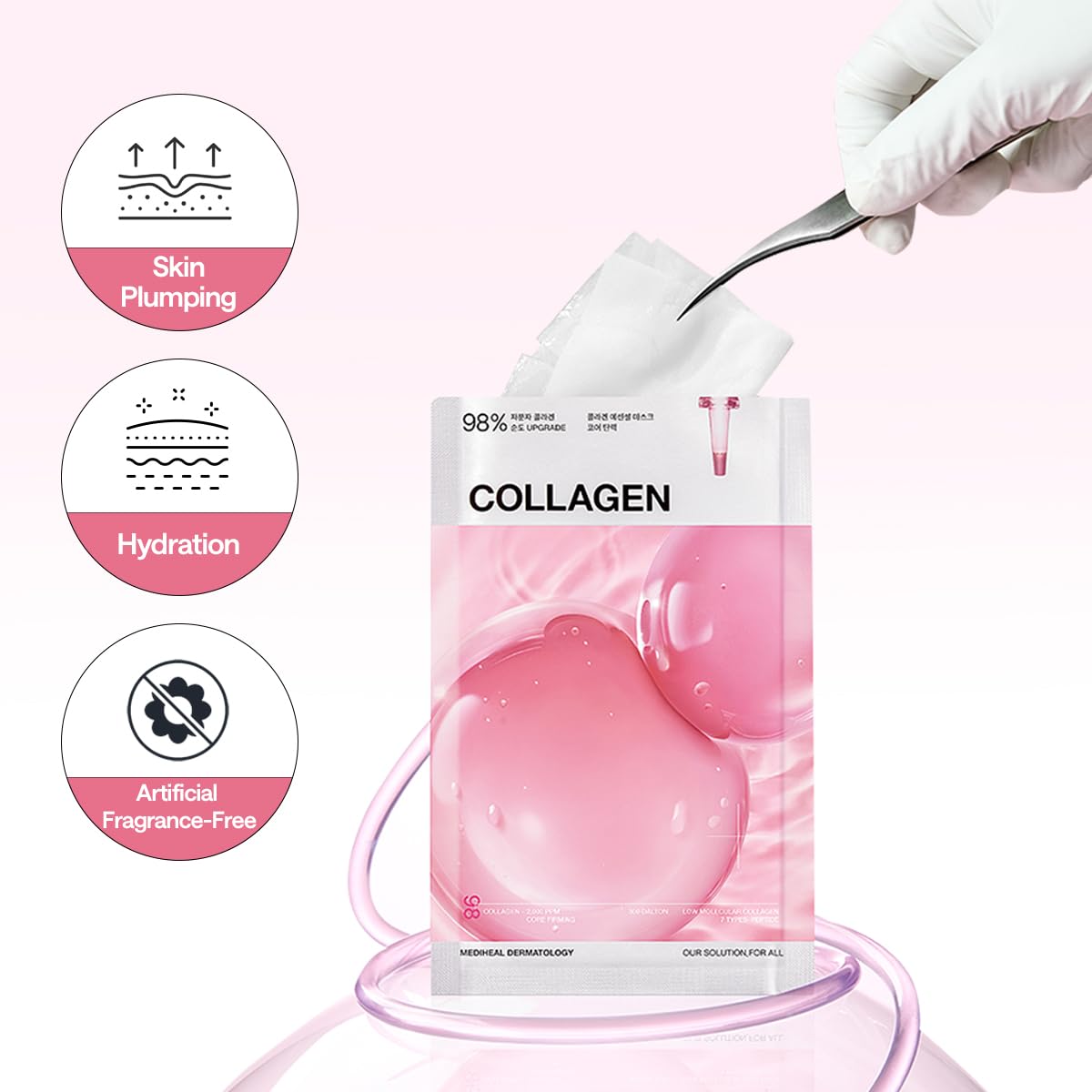 Mediheal Essential Face Mask [Skin Firming] 10 pcs. for Plumping Hydration, Glass Skin & Skin Nourishment - Travel Essentials, Korean Beauty Sheet Mask Halalzen