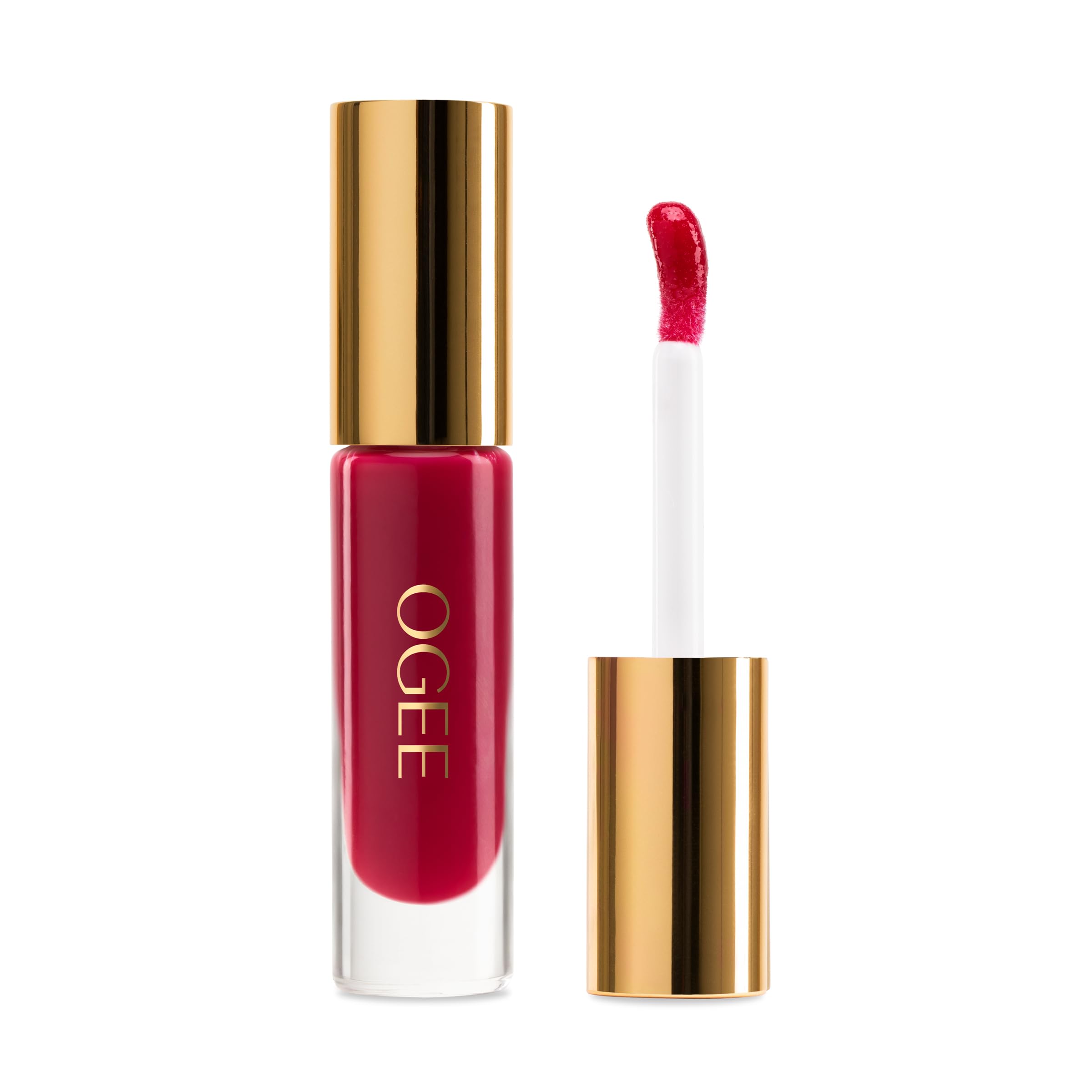 Ogee Beyond Clean Lip Gloss - Certified Organic Lip Gloss for Women - Effortlessly Plump, Hydrate & Add High-Shine Color, Freesia - Desert Rose Shimmer