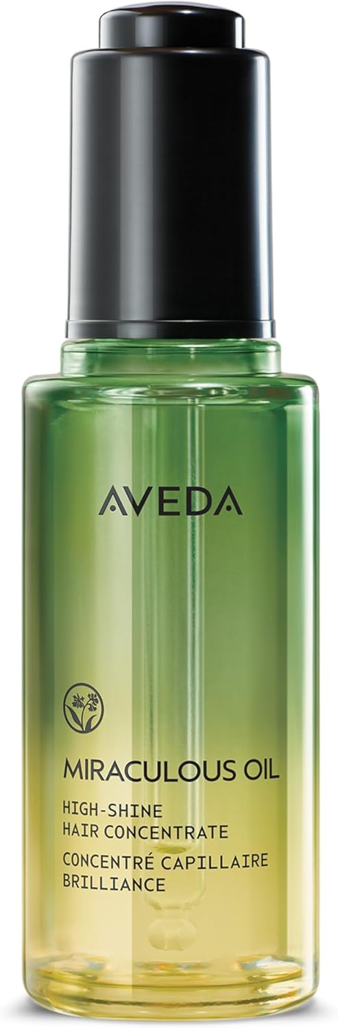 Aveda Miraculous Oil High-Shine Hair Concentrate, Adds Shine, Up to 24 Hours of Frizz Protection,* Heat Protection, Vegan, 50ml
