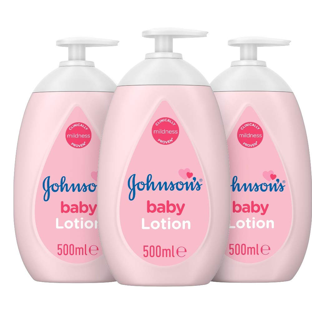 Johnson's Baby Lotion (1 x 500 ml) Nourishing and Hypoallergenic Baby Body Lotion for Delicate Skin with Coconut Oil for 24h Moisture Protection
