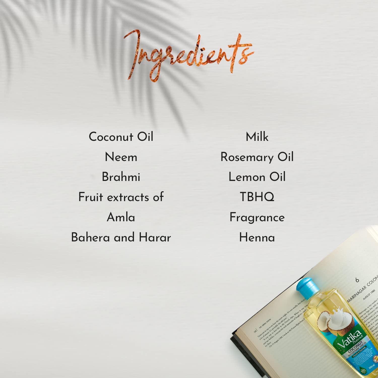Vatika Naturals Coconut Enriched Hair Oil 100% Natural Oils Unique Formulation For thick, Voluminous Hair 200 ml (Pack of 1)