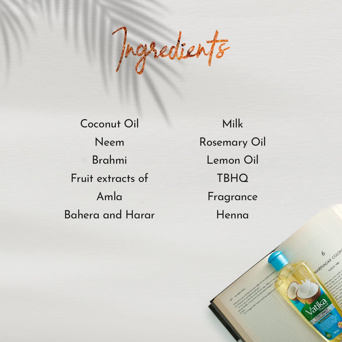 Vatika Naturals Coconut Enriched Hair Oil 100% Natural Oils Unique Formulation For thick, Voluminous Hair 200 ml (Pack of 1)