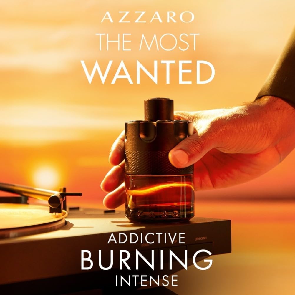 Azzaro The Most Wanted Parfum, Intense Fougere Ambery Spicy Fragrance for Men with Red Ginger, Glowing Toffee, Bourbon Vanilla and Earthy Woods, Seductive and Long Lasting Aftershave, 50ml