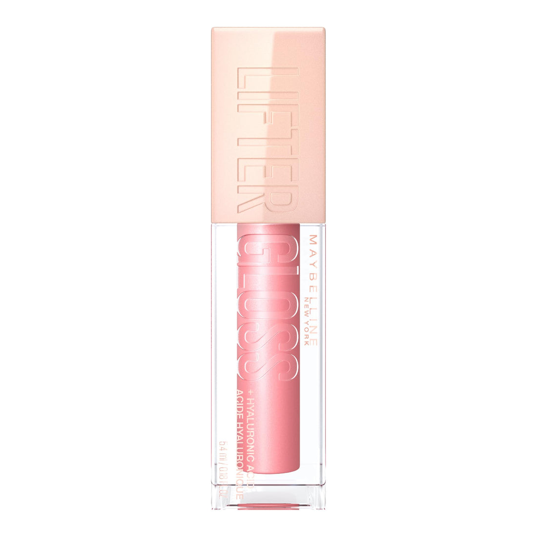 Maybelline Lifter Gloss, Hydrating Lip Gloss with Hyaluronic Acid, 002 Ice (Light Pink), Creates Fuller-Looking, Shiny, Moisturised and Plumped Lips. Non-sticky Halalzen