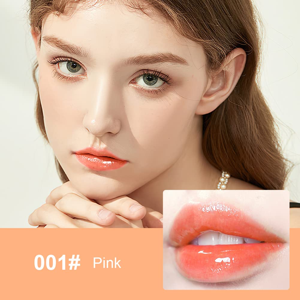 AOOWU Plumping Lip Oil Tinted, Moisturizing Long Lasting Nourishing Lip, Hydrating Gloss Tint Lipstick for Women, Glitter Shine Liquid Lipstick, Glaze Makeup Cosmetic, 015 - Cherry red, Pack of 1