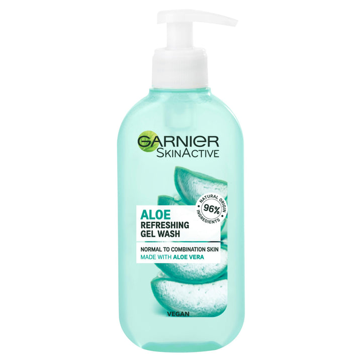 Garnier Natural Aloe Extract Gel Wash Normal Skin, 200 ml [Packaging may vary] Halalzen