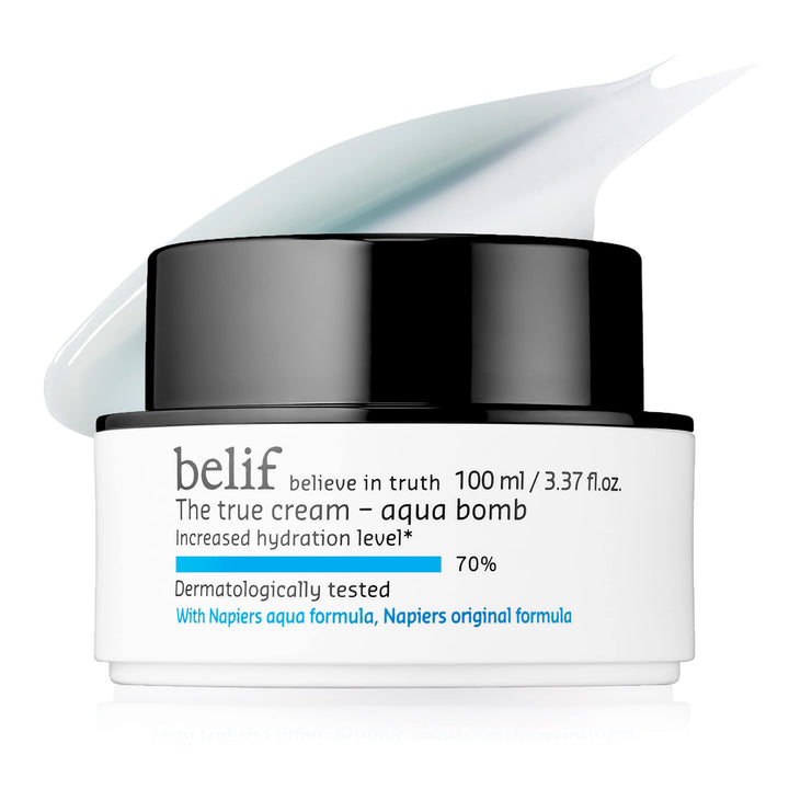 belif Aqua Bomb – Daily Niacinamide Hydrating Moisturizer, Lightweight Plumping Facial Cream with Hyaluronic Acid & Squalane, Cooling Effect, Anti-Aging, Korean Skincare, 1.68 fl oz (50ml) Halalzen