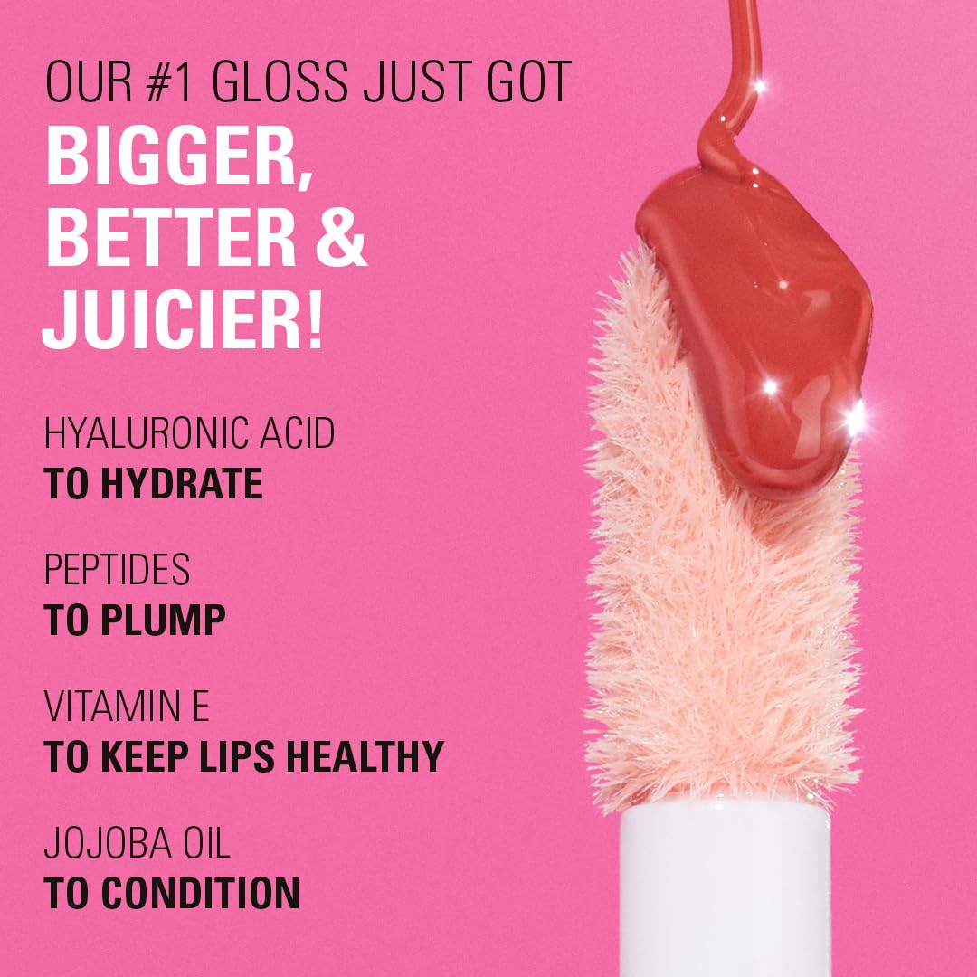 Revolution Beauty, Pout Bomb Plumping Lip Gloss, High-Shine for Glossy, Fuller & Plump Lips with Hyaluronic Acid & Peptides, Vegan & Cruelty-Free, Sheer Milky Nude Halalzen