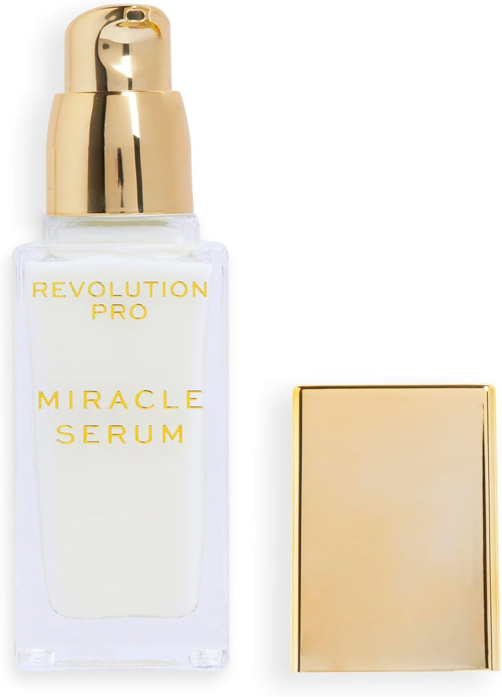 Revolution Pro, Miracle Serum, Hydrating Face Serum, Reduces Dullness, Improves Uneven Skin Tone, Contains Hyaluronic Acid & Niacinamide, 30ml Halalzen