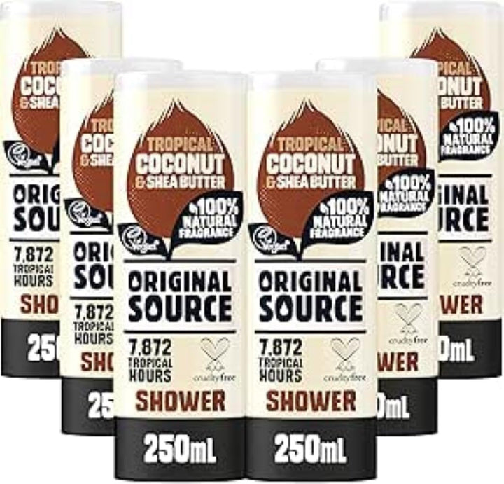 Original Source Coconut & Shea Butter Shower Gel, 6x250ml Halalzen