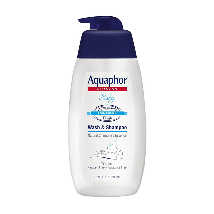 Aquaphor Baby Wash & Shampoo 16.9 Fluid Ounce - Pediatrician Recommended Brand