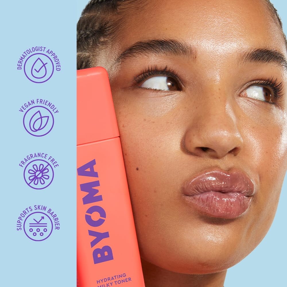 BYOMA Hydrating Milky Toner (150ml) for Dry Skin, Ultra Hydrating Toner for Face - Soothes Skin, Locks in Moisture, Reduces Redness - Barrier Repair, Vegan